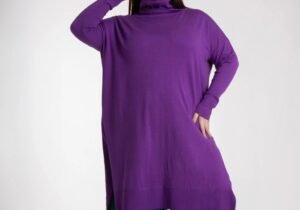 Maxi vesti poleron Celia / violeta